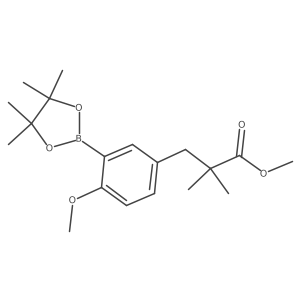 Methyl 3-[4-methoxy-3-(4,4,5,5-tetramethyl-1,3,2-dioxaborolan-2-yl)phenyl]-2,2-dimethylpropanoate结构式