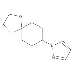 1-(1,4-Dioxaspiro[4.5]decan-8-yl)pyrazole结构式