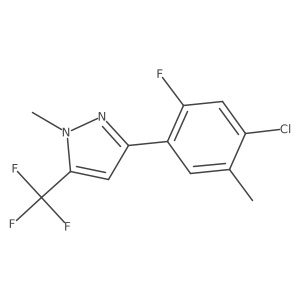 3-(4-Chloro-2-fluoro-5-methylphenyl)-1-methyl-5-(trifluoromethyl)-1h-pyrazole结构式