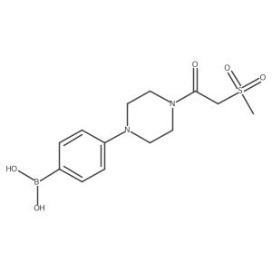 B-[4-[4-[2-(methylsulfonyl)acetyl]-1-piperazinyl]phenyl]boronic acid结构式