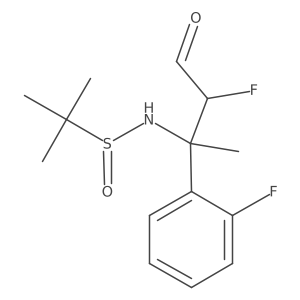(R)-N-[(2R)-3-fluoro-2-(2-fluorophenyl)-4-oxobutan-2-yl]-2-methylpropane-2-sulfinamide结构式