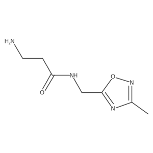 3-amino-N-[(3-methyl-1,2,4-oxadiazol-5-yl)methyl]propanamide Structure