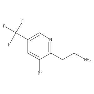 2-(3-Bromo-5-(trifluoromethyl)pyridin-2-yl)ethan-1-amine结构式