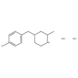 1-[(4-Fluorophenyl)methyl]-3-methylpiperazine dihydrochloride结构式