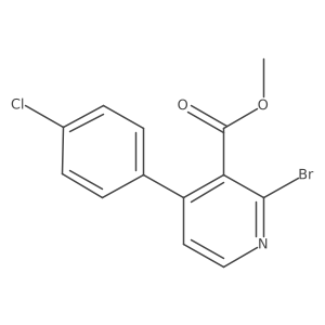 2-Bromo-4-(4-chloro-phenyl)-nicotinic acid methyl ester Structure