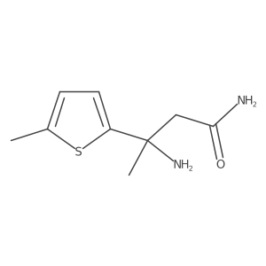 3-Amino-3-(5-methylthiophen-2-yl)butanamide结构式