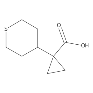 1-(Thian-4-yl)cyclopropane-1-carboxylicacid结构式