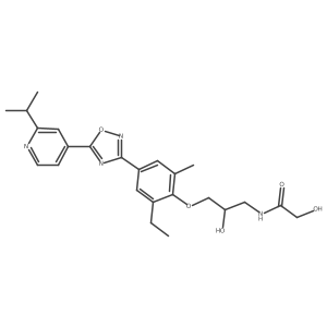 Acetamide, N-[(2S)-3-[2-ethyl-6-methyl-4-[5-[2-(1-methylethyl)-4-pyridinyl]-1,2,4-oxadiazol-3-yl]phenoxy]-2-hydroxypropyl]-2-hydroxy- Structure