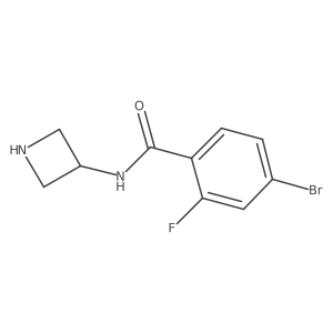 N-(azetidin-3-yl)-4-bromo-2-fluoro-benzamide结构式