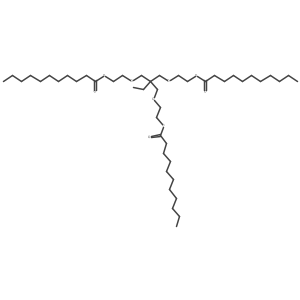 Undecanoic acid, [2-ethyl-2-[[2-[(1-oxoundecyl)oxy]ethoxy]methyl]-1,3-propanediyl]bis(oxy-2,1-ethanediyl) ester Structure