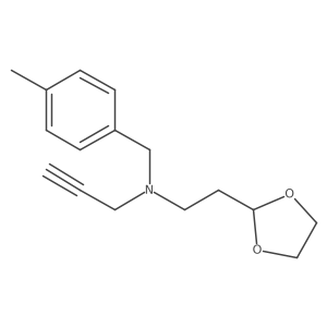 N-[2-(1,3-Dioxolan-2-yl)ethyl]-N-[(4-methylphenyl)methyl]prop-2-yn-1-amine结构式