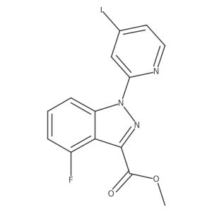methyl 4-fluoro-1-(4-iodopyridin-2-yl)-1H-indazole-3-carboxylate结构式