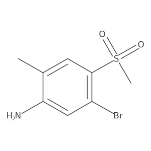 5-Bromo-2-methyl-4-(methylsulfonyl)benzenamine Structure