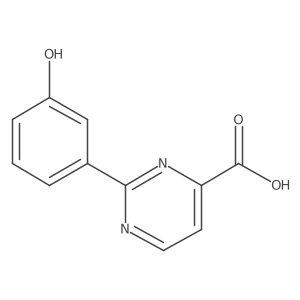 2-(3-Hydroxyphenyl)pyrimidine-4-carboxylic acid结构式