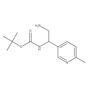 tert-butyl N-[2-amino-1-(6-methylpyridin-3-yl)ethyl]carbamate结构式