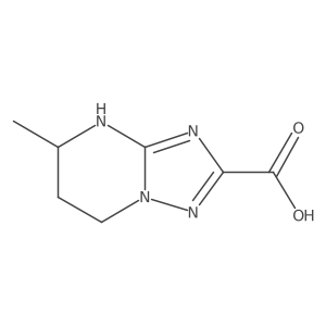 5-Methyl-4,5,6,7-tetrahydro-[1,2,4]triazolo[1,5-a]pyrimidine-2-carboxylic acid结构式