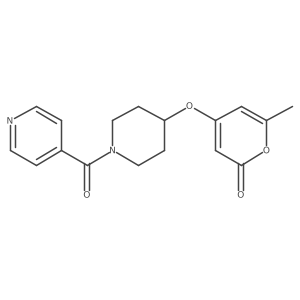 4-((1-isonicotinoylpiperidin-4-yl)oxy)-6-methyl-2H-pyran-2-one Structure