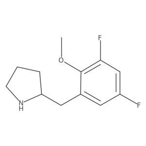 2-[(3,5-Difluoro-2-methoxyphenyl)methyl]pyrrolidine结构式
