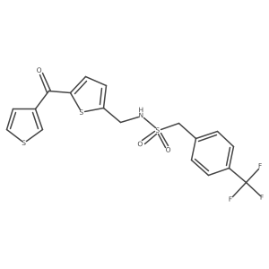 N-((5-(thiophene-3-carbonyl)thiophen-2-yl)methyl)-1-(4-(trifluoromethyl)phenyl)methanesulfonamide Structure
