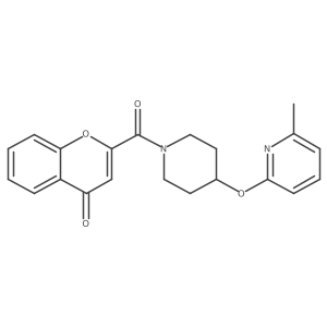 2-(4-((6-methylpyridin-2-yl)oxy)piperidine-1-carbonyl)-4H-chromen-4-one Structure