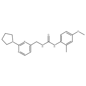 1-(4-Methoxy-2-methylphenyl)-3-((2-(pyrrolidin-1-yl)pyrimidin-4-yl)methyl)urea Structure
