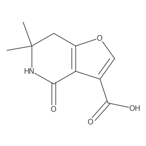 4,5,6,7-Tetrahydro-6,6-dimethyl-4-oxofuro[3,2-c]pyridine-3-carboxylic acid结构式