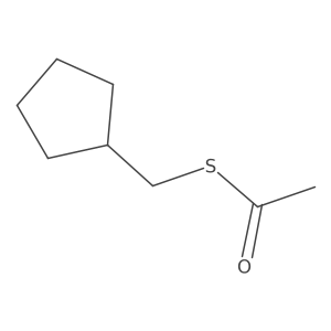 1-[(Cyclopentylmethyl)sulfanyl]ethan-1-one结构式