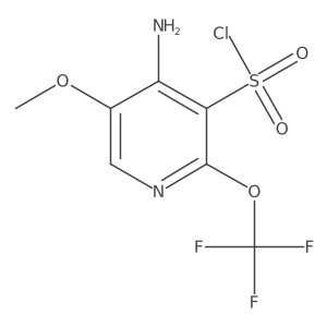 4-Amino-5-methoxy-2-(trifluoromethoxy)pyridine-3-sulfonyl chloride Structure