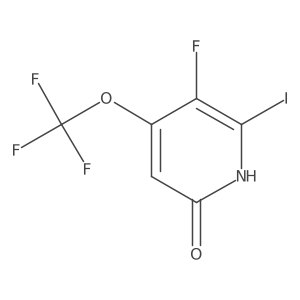 3-Fluoro-6-hydroxy-2-iodo-4-(trifluoromethoxy)pyridine结构式
