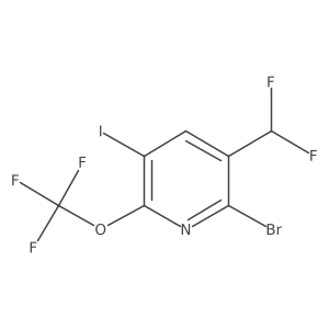 2-bromo-3-(difluoromethyl)-5-iodo-6-(trifluoromethoxy)pyridine结构式