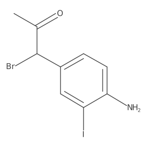 1-(4-Amino-3-iodophenyl)-1-bromopropan-2-one Structure