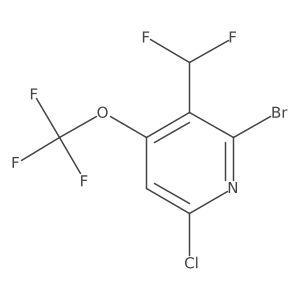 2-Bromo-6-chloro-3-(difluoromethyl)-4-(trifluoromethoxy)pyridine结构式
