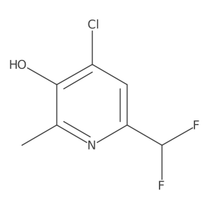 4-Chloro-6-(difluoromethyl)-3-hydroxy-2-methylpyridine Structure
