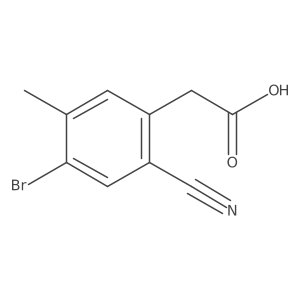 4-Bromo-2-cyano-5-methylphenylacetic acid结构式