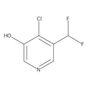 4-Chloro-5-(difluoromethyl)pyridin-3-ol结构式