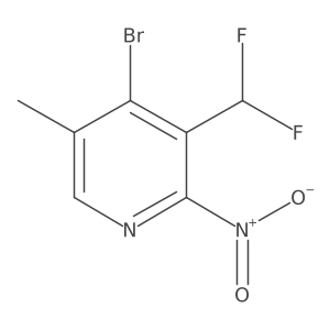 4-Bromo-3-(difluoromethyl)-5-methyl-2-nitropyridine Structure