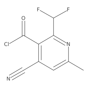 4-Cyano-2-(difluoromethyl)-6-methylnicotinoyl chloride Structure