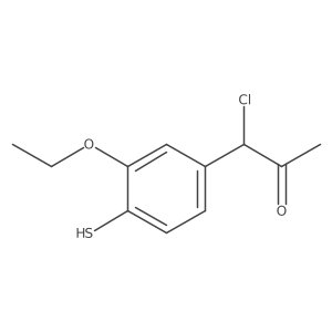 1-Chloro-1-(3-ethoxy-4-mercaptophenyl)propan-2-one结构式