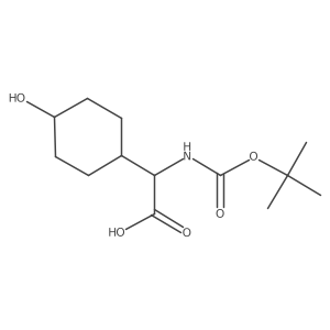 a-(Boc-amino)-4-hydroxycyclohexaneacetic acid Structure