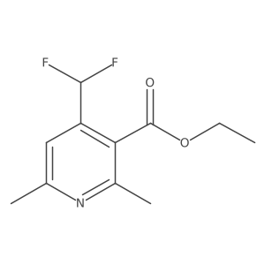 Ethyl 4-(difluoromethyl)-2,6-dimethylnicotinate结构式