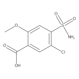 5-Chloro-2-methoxy-4-sulfamoylbenzoic acid Structure