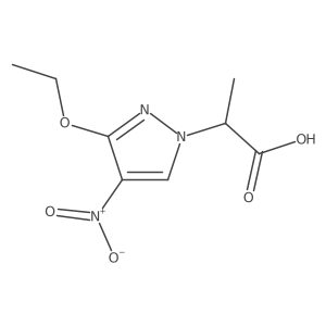 2-(3-ethoxy-4-nitro-1H-pyrazol-1-yl)propanoic acid Structure