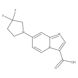 7-(3,3-Difluoropyrrolidin-1-YL)imidazo[1,2-A]pyridine-3-carboxylic acid结构式