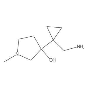 3-[1-(Aminomethyl)cyclopropyl]-1-methylpyrrolidin-3-ol Structure