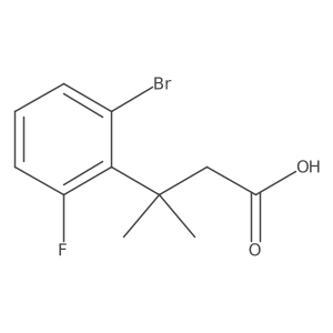 3-(2-Bromo-6-fluorophenyl)-3-methylbutanoic acid Structure
