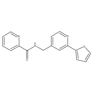N-((2-(thiophen-2-yl)pyridin-4-yl)methyl)picolinamide Structure