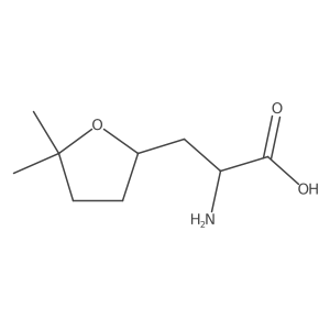 (2R)-2-Amino-3-(5,5-dimethyloxolan-2-yl)propanoic acid结构式