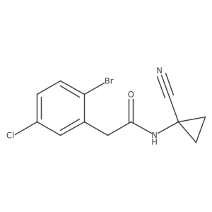 2-(2-Bromo-5-chlorophenyl)-N-(1-cyanocyclopropyl)acetamide Structure
