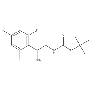 tert-butyl N-[2-amino-2-(2,6-difluoro-4-methylphenyl)ethyl]carbamate Structure