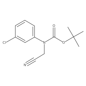 tert-butyl N-(3-chlorophenyl)-N-(cyanomethyl)carbamate结构式